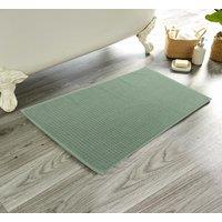 New Edge Blinds Luxe Deep Cotton Pile Bathmat in Charcoal in Duck Egg Blue