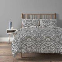 New Edge Blinds Alhambra Duvet Set in Natural - Double in Grey