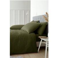 Catherine Lansfield 'Brushed Cotton' Duvet Cover Set in Green | Size: King