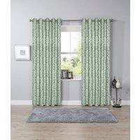New Edge Blinds Savoy Woven Jacquard Curtains in Gold, 167cm x 228cm in Duck Egg Blue | Size: 228 cm width x 228 cm drop