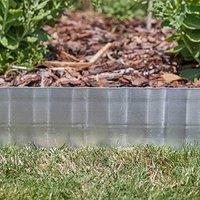 Marco Paul 15cm x 5m Metal Garden Border Edging in Silver