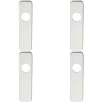 Loops 4x PAIR Door Handle Latch Plate for Safety Levers 154 x 40mm Satin Aluminium