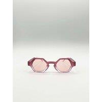 SVNX Round Hexagon Sunglasses in Pink