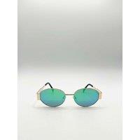 SVNX Oval Metal Frame Sunglasses