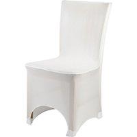 Neel Blue 10pcs Spandex Arched Front Chair Covers Stretch Fabric Removable Washable Slipcovers in White