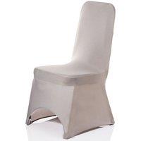 Neel Blue 10pcs Spandex Arched Front Chair Covers Stretch Fabric Removable Washable Slipcovers in Silver