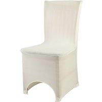 Neel Blue 10pcs Spandex Arched Front Chair Covers Stretch Fabric Removable Washable Slipcovers in Ivory