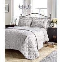 New Edge Blinds Savoy Woven Jacquard Duvet Set in Gold - King in Grey