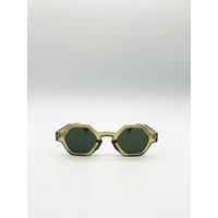 SVNX Round Hexagon Sunglasses in Green