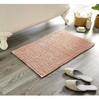 New Edge Blinds Pebbles Bath Mat in Navy in Pink