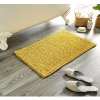 New Edge Blinds Pebbles Bath Mat in Navy in Mustard