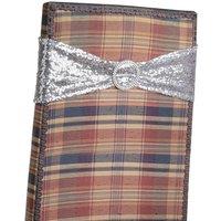 Neel Blue 10pcs Sequin Chair Band with Slider Buckle, Stretchy Fabric Chair Band Sash in Silver