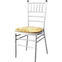 Neel Blue 10pcs Velvet Chair Seat Cover, Stretchy Dinning Chair Pad Cover Seat Protectors Slipcovers in Gold