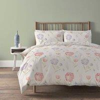 New Edge Blinds Meadow Sage Green Printed Duvet Set in Sage Green - King in Beige | Size: Single