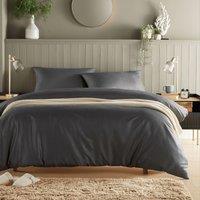 New Edge Blinds Monaco Seersucker Duvet Set in Grey - Single