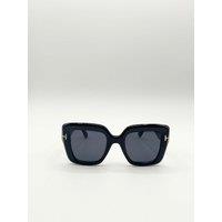 SVNX Bold Square Sunglasses in Black