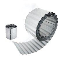 Primrose Galvanised Metal Garden Lawn Wavy Edge Border Edging Roll in Silver | Size: 5m