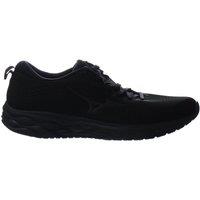 Mizuno Men's Wave Revolt 2 Lace-Up Black Synthetic Running Trainers | Size: 5