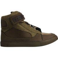 Bronx 02 High Top Lace-Up Brown Synthetic Boots