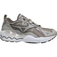 Mizuno Men's Sport Style Wave Rider 1 Taupe Lace Up Running Trainers in Grey | Size: 5.5