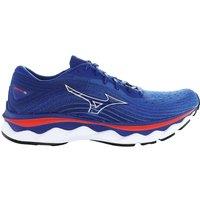 Mizuno Men's Wave Sky 6 Lace-Up Blue Synthetic Running Trainers | Size: 10.5