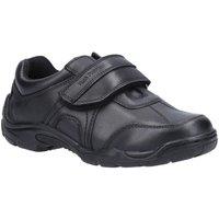 Hush Puppies Men's 'Arlo Junior' Leather Trainers in Black | Size: 1
