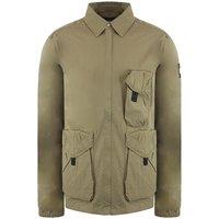 Weekend Offender Men's Long Sleeve Zip Up Olive Hamburg Jacket in Green | Size: Medium