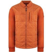 Weekend Offender Men's Long Sleeve Zip Up Orange Los Amigos Jacket in Gold | Size: XS