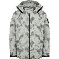 Weekend Offender Men's Long Sleeve Zip Up Navy Rusted Hooded Jacket in Grey | Size: 2XL