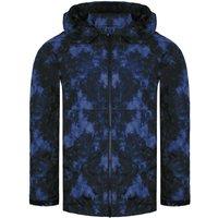 Weekend Offender Men's Long Sleeve Zip Up Navy Rusted Hooded Jacket in Blue | Size: Small