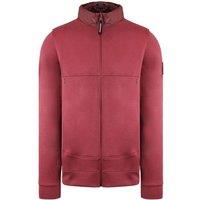 Weekend Offender Men's Long Sleeve Zip Up Praia Oxblood Track Jacket in Red | Size: Medium