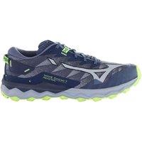 Mizuno Women's Wave Daichi 7 Lace-Up Blue Synthetic Running Trainers | Size: 5.5