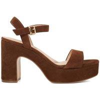 Dune London Women's 'Monotone' Suede Sandals in Brown | Size: 5