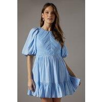 Baby Pleat Organza Mini Dress