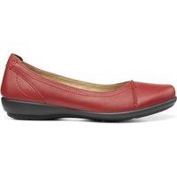 Hotter Women's Extra Wide 'Robyn II' Ballet Pumps in Red | Size: 4
