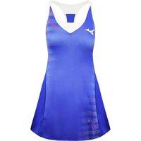 Mizuno Women's Round Neck Sleeveless Printed Blue Tennis Dress | Size: Small