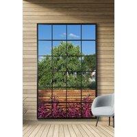 MirrorOutlet Black Modern Window Garden Wall Mirror 69" X 43" (174CM X 110CM) | Size: 1 Pack