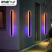 ENER-J RGB LED Outdoor Wall Light Bar IP65 Waterproof 60cm in Black