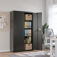 Berkfield Home File Cabinet Black 105x40x180 cm Steel | Size: 105 x 40 x 180 cm