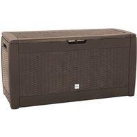 Garden Storage Box Brown 119x48x60 cm PP