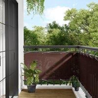 Berkfield Home Balcony Screen Brown 75x700 cm 100% Polyester Oxford