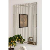 MirrorOutlet Luxford All Glass Bevelled Mirror 90 x 60 CM in Silver | Size: 1 Pack