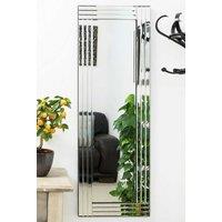 MirrorOutlet Oakley All Glass Triple Edge Bevelled Dress Mirror 120 x 40 CM in Silver | Size: 1 Pack