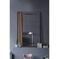 MirrorOutlet Cranbury All Glass Large Dress Mirror 120 x 80 CM in Silver | Size: 1 Pack