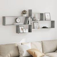 Berkfield Home Wall Shelf Concrete Grey 167.5x18x68 cm Engineered Wood