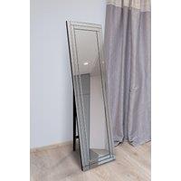 MirrorOutlet Luxford All Glass Bevel Free Standing Cheval Dress Mirror 150 x 40CM in Silver | Size: 1 Pack