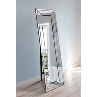 MirrorOutlet Triple Bevel Large Modern Venetian Cheval Mirror 5Ft X 1Ft3 150X40cm in Silver | Size: 1 Pack