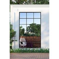 MirrorOutlet Black Modern Window Garden Wall Mirror 79" X 47" (200CM X 120CM) | Size: 1 Pack