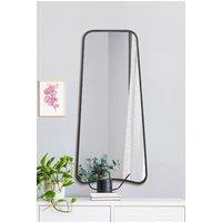 MirrorOutlet Black Metal Trapezoid Shape Framed Wall Mirror (122CM X 58CM) | Size: 1 Pack