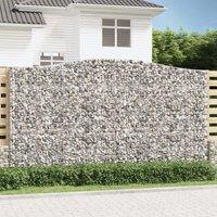 Arched Gabion Basket 400x30x220/240 cm Galvanised Iron